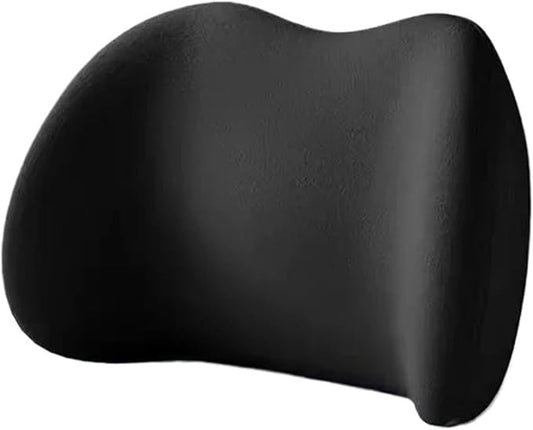 Car Neck Pillow and Lumbar Support Cushion - Memory Foam Backrest for Driver Seat Comfort(Dark Red)