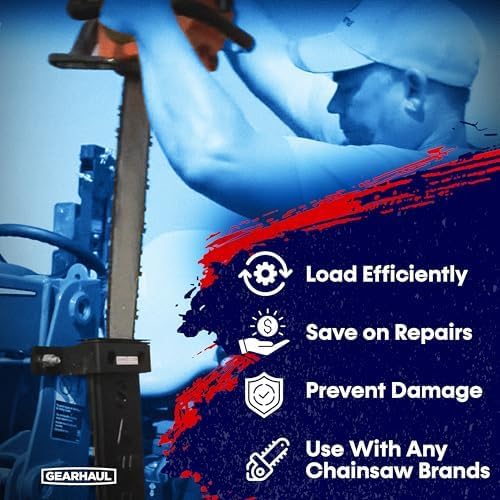 SawHaul Universal Tractor Chainsaw Holder - Made in Kansas USA - Fixed Mount Chainsaw Carrier (28" Black) Compatible w/All Brands