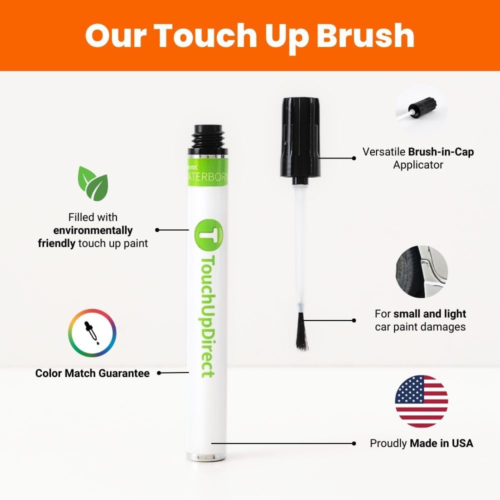 TouchUpDirect 3T3 Ruby Flare Pearl Compatible with Toyota Exact Match Touch Up Paint Brush - Preferred Kit