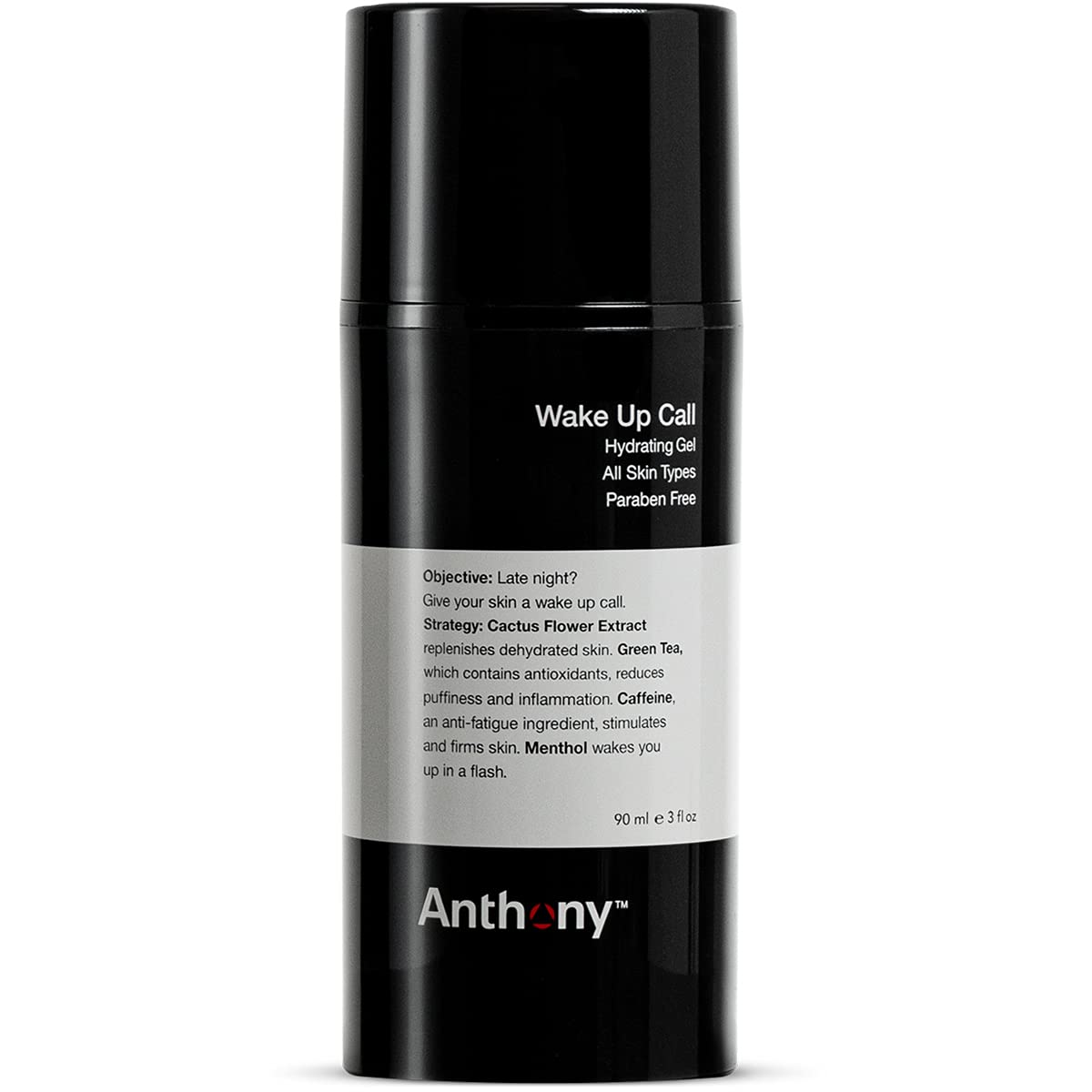 Anthony Wake Up Call, 3 Fl Oz, Face and Anti-Puffiness – Tired Skin Refresher & Moisturizer with Caffeine, Menthol, Green Tea, and Shea Butter