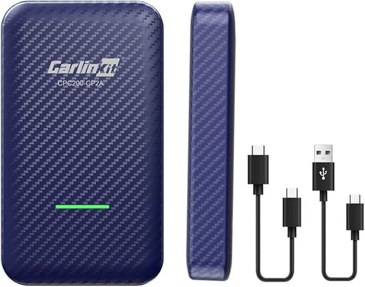 CarlinKit 4.0 CarPlay Wireless Adapter,Android Auto Wireless Dongle for OEM Wired CarPlay Cars,2026 OTA Upgrade-2 in 1,5Ghz WiFi Seamless Auto-Connect,Two Line, CPC200-CP2A for iPhone 6+/Android 11+