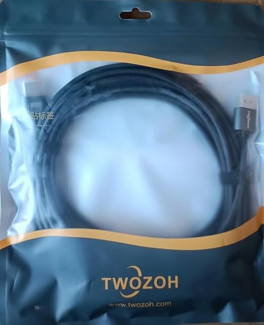 Twozoh Ultra-Thin Long HDMI to HDMI Cable 25FT, Hyper Slim HDMI 2.0 Cable