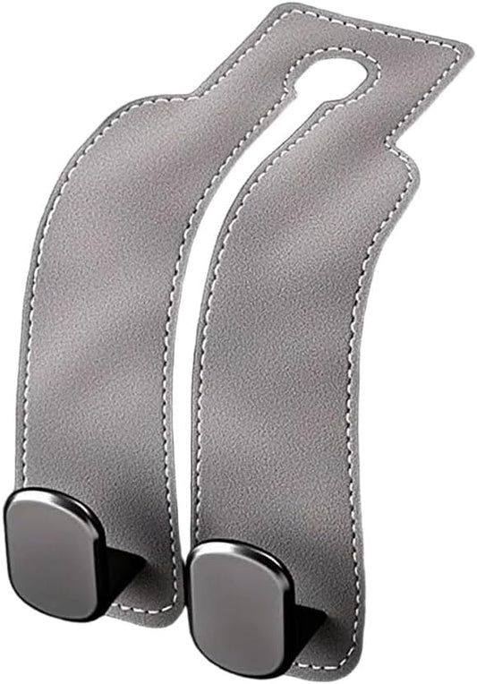 2026 Car Headrest Storage Hooks - Universal Backseat Hanger Organizer for Handbags & Grocery Bags (2, Grey)