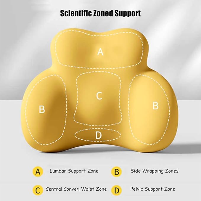 Car Lumbar Support Pillow for Nissan X-Trail 5seats 2024 Memory Foam Back Support Cushion Breathable Car Seat Lumbar Pad Accessories,Grey