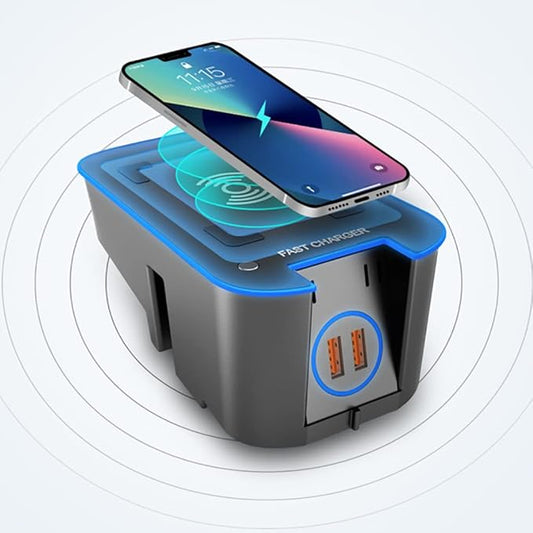 Car Wireless Charger Mount fit for Volvo XC90,XC60,S90L,V90 2017-2023, QC 3.0 Fast Charging Compatible with iPhone Xs,XR,X,8, fit for Samsung S9,S9,S8,S7,Note 8,Wireless Charging Devices