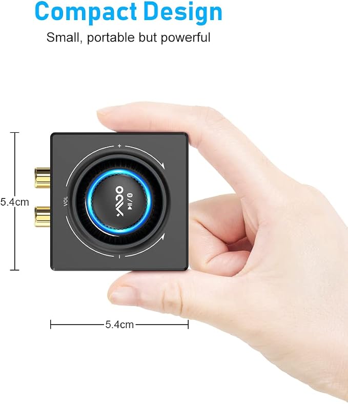 YMOO B06T3 Bluetooth 5.3 Receiver, 100ft RCA Bluetooth Audio Adapter