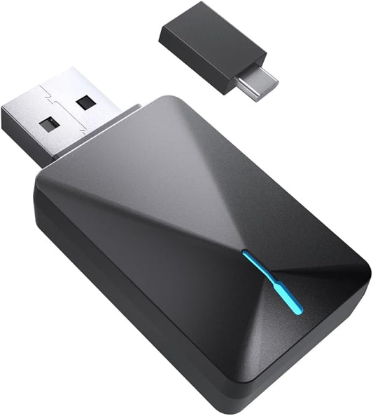 2026 Mini Wireless CarPlay Adapter for iPhone & Android Auto, Upgrade Convert Wired to Wireless, Plug and Play, Mini USB Design, Fast Stable Connection, CarPlay Wireless Adapter