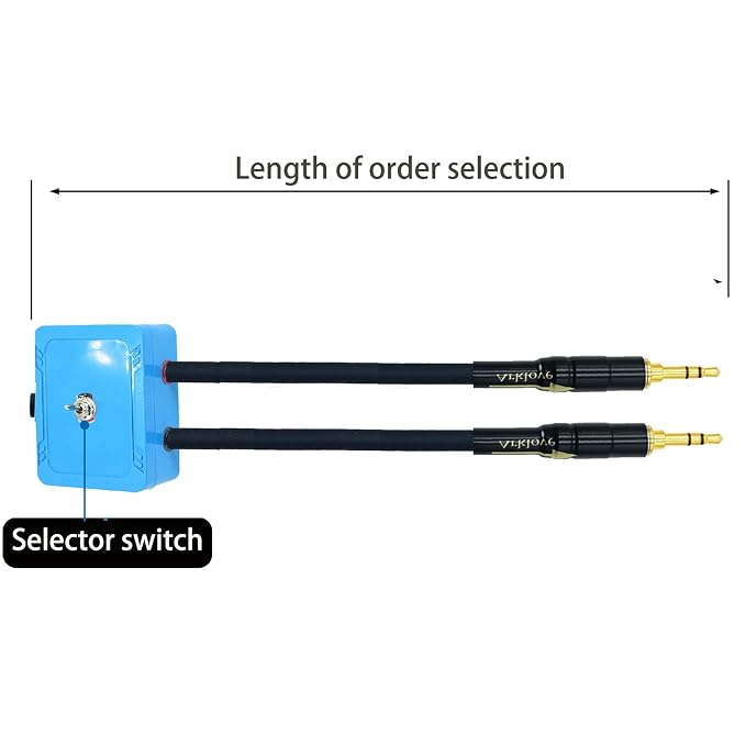 Arklove 2ft Shielded 1/8" aux Input 3.5mm Female to 2X 3.5 Output Splitter