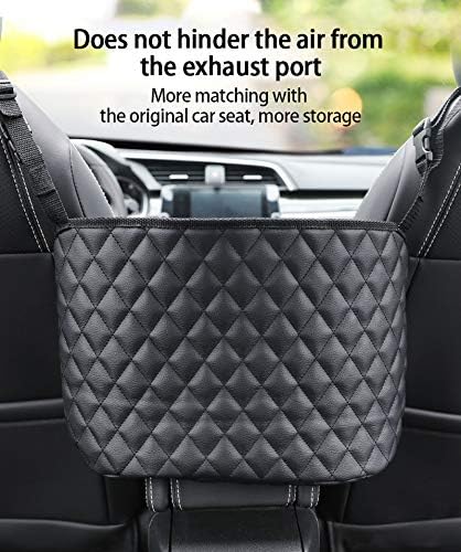 Car Handbag Holder Between Seats Back Storage Organizer Net Pocket Purse Holder Tissue Purse Holder, Driver Storage Pouch for Handbag Cup