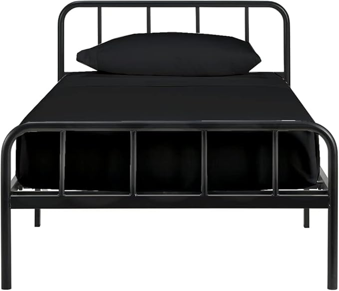 4-PC Fitted Sheet 30x80, 100% Cotton - Perfect for Narrow Twin/RV Bunk/Camping Cot/Guest Bed, Fits Upto 4-8" Deep Mattress - Charcoal Solid