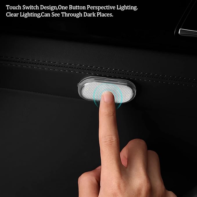 2 PCS Car Led Lights Interior,White Ambient Lighting Car Interior,USB Rechargeable Car Interior Reading Light,Portable Led Lights for Car