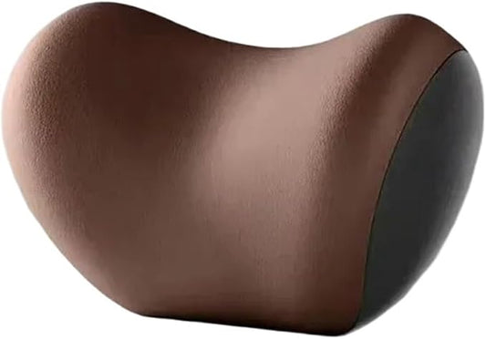 Car Neck Pillow and Lumbar Support Cushion - Memory Foam Backrest for Driver Seat Comfort(Brown)