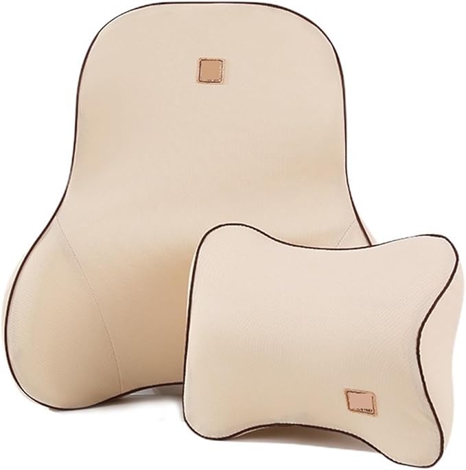 Car Driver Pillow Lumbar Support Back Cushion Fit for Seat Neck Pillow Washable Pillow Cushion(1pcs red Back)