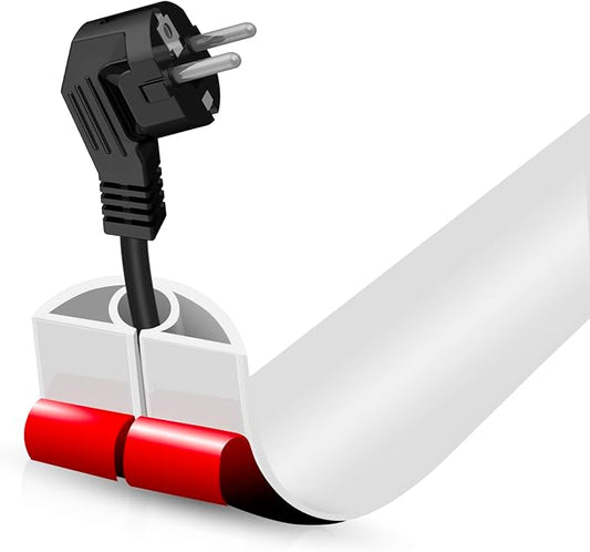 Floor Cord Cover Self Adhesive Cord Hider, 3.3FT Cable Management, Extension