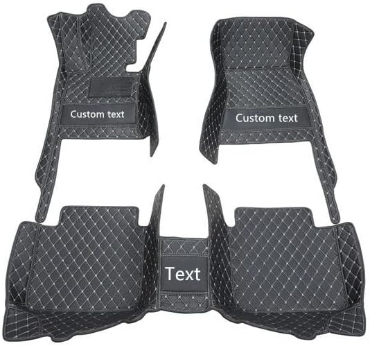 Custom Floor Mats for Cars fit 95% Sedan SUV Sports Car Full Coverage All Weather Men Women Pads Protection Non-Slip Leather Floor Liners (Red Black 2)