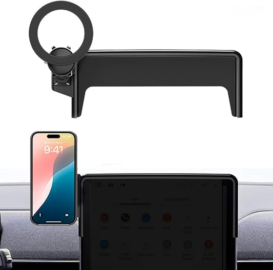 Car Phone Holder for 2021-2024 2025 Ford Mustang Mach-E 15.5-Inch Touchscreen, Cell Phone Mount Compatible with MagSafe