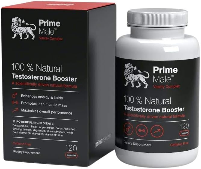 Vitality – Natural Testosterone Booster for Men Over 30 – Energy, Strength, Libido & Muscle Support – 120 Capsules (30-Day Supply)