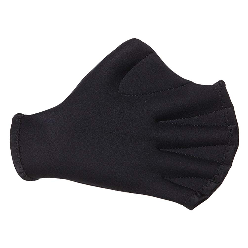 BESPORTBLE Swimming Aquatic Webbed Gloves Black Aqua Water Training Water Resistance Fit Aquatic Training Webbed Paddles Hand Web Swim Costume