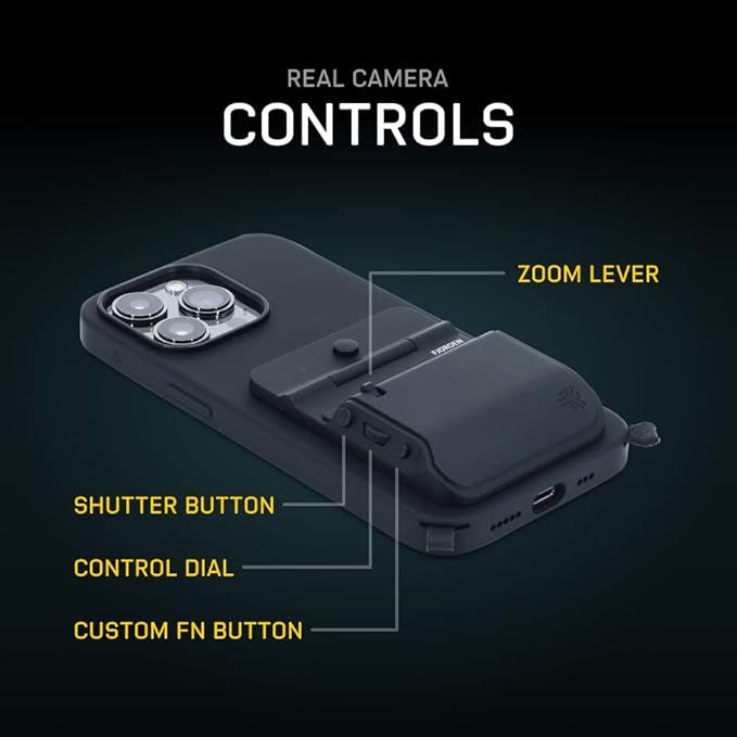 FJORDEN Pro Bundle for iPhone 14 Pro - Includes Fjorden Camera Grip, MagSafe iPhone Case, Wrist Strap & Carry Case - Shoot Like A Pro with Your iPhone