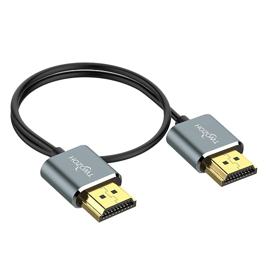 Twozoh Ultra-Thin HDMI to HDMI Cable 3.3FT, Hyper Slim HDMI 2.0 Cable, Extreme