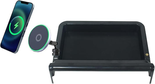 Car Phone Holder for Toyota RAV4 2019-2025 Accessories Apply to 7/8 Inch Touch Screen 15W Fast Wireless Charger Screen Fixed Clip Cell Phone Mount with Dashboard Storage Tray