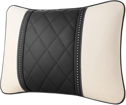 Car Pillow, Car Headrest Lumbar Pillow Seat Rest Cushion Compatible For Mercedes Benz Maybach S-Class Rest Support Pillows Accessories(Beige brown)
