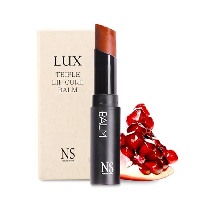 Lux Triple Lip Cure Balm (0.17 oz) (FLORA (Red Grapefruit)) 4 million units sold in Korea, Natural Tinted Korean Lip Balm, Petroleum/Paraben Free, Lip Butter,lip balm hydrating,tinted moisturizer