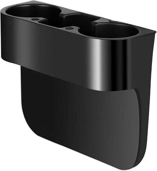 Car Cup HolderSeat Wedge Cup Holder for Car, Seat Gap Filler Cup Organizer Storage Box with Coaster (Black 1Pcs)