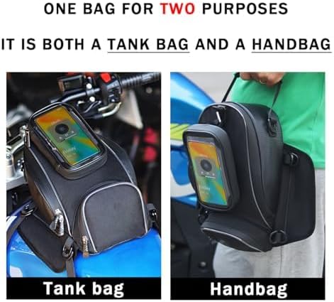 Motorcycle Tank Bag for Harley Davidson Pan America 2020-2024, Magnetic & Strap Mount Tank Bag for Motorcycles, Motorcycle Touring Navigation Luggage Bag Tank Bags,A Strap