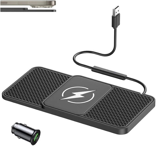 Car Charger for Ram 1500 2019 2020 2021 2022 2023 2024 2025, 20W Fast Charging Pad for Phones, Plug & Play Cord-Free Charging Pad with Step Design for Commutes Home Travel Use,B USB 30cm