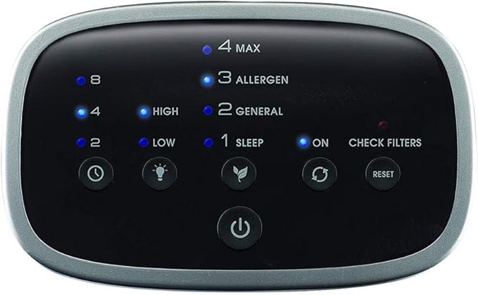 Honeywell HFD280 Compact Air Genius 4 Air Purifier with Permanent Washable Filter, Medium Rooms (150 sq. ft.), Black