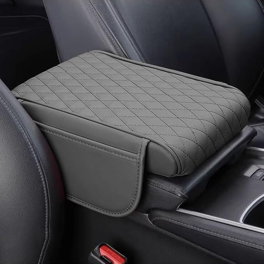 Car Armrest Pad for BMW X3 G01 F25 E83 2003-2019 2020 2021 2022 2023 2024 Leather Armrest Box Mat Center Console Cushion Pad Universal Armrest Seat Box Cover Protector,Grey