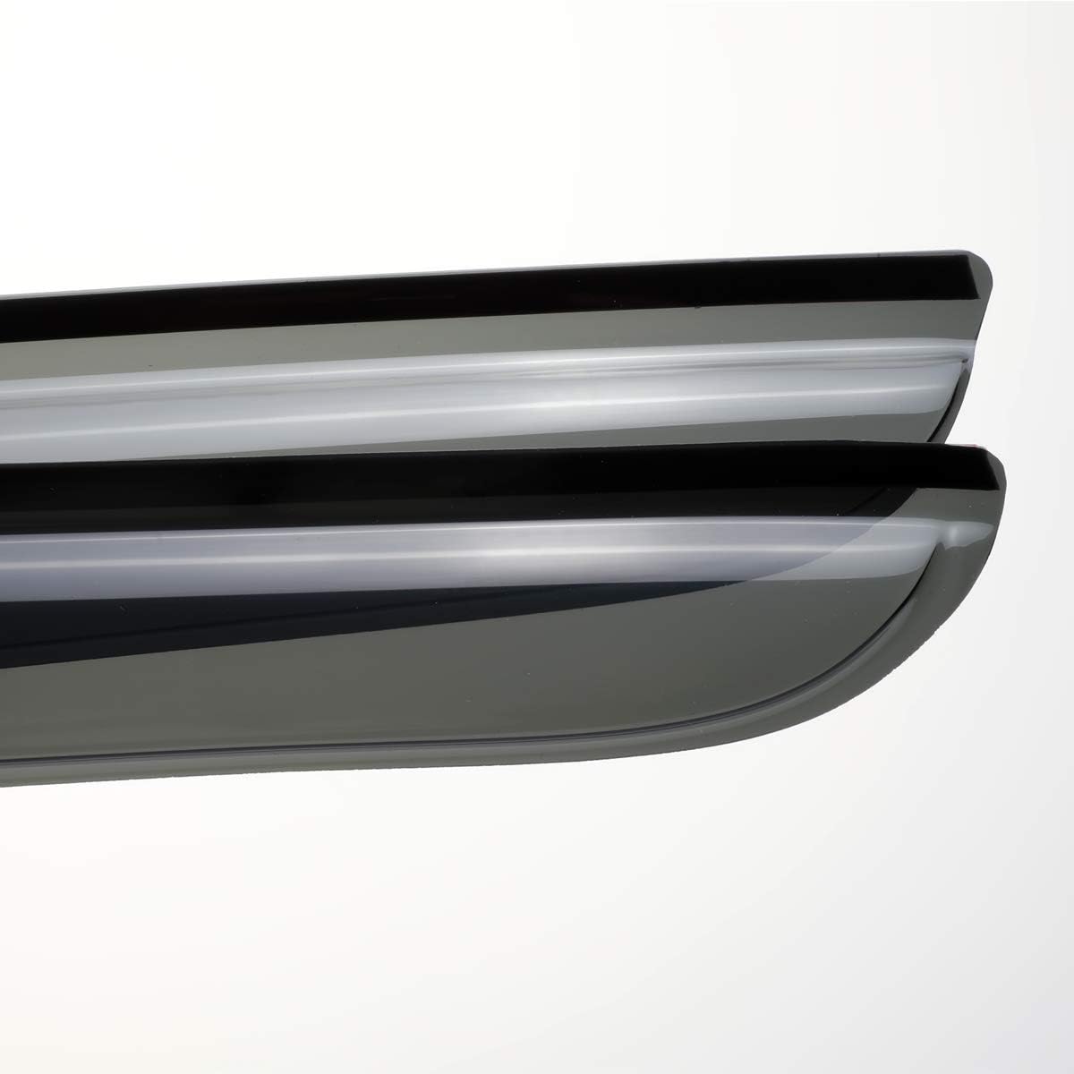4pcs Original Outside Mount Style Window Rain Guards Durable Side Window Wind Deflectors Dark Smoke Vent Window Visors Fit for 2021-2024 Ford Bronco Sport