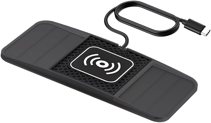 Wireless Charging Pad for Car for Chevrolet Trailblazer 2002-2009 2021-2026, DIY Trim-to-Fit Slim Non Slip Fast Charger Car Wireless Charging Pad 30CM Cable,A&30cm Type-C Plug Cable