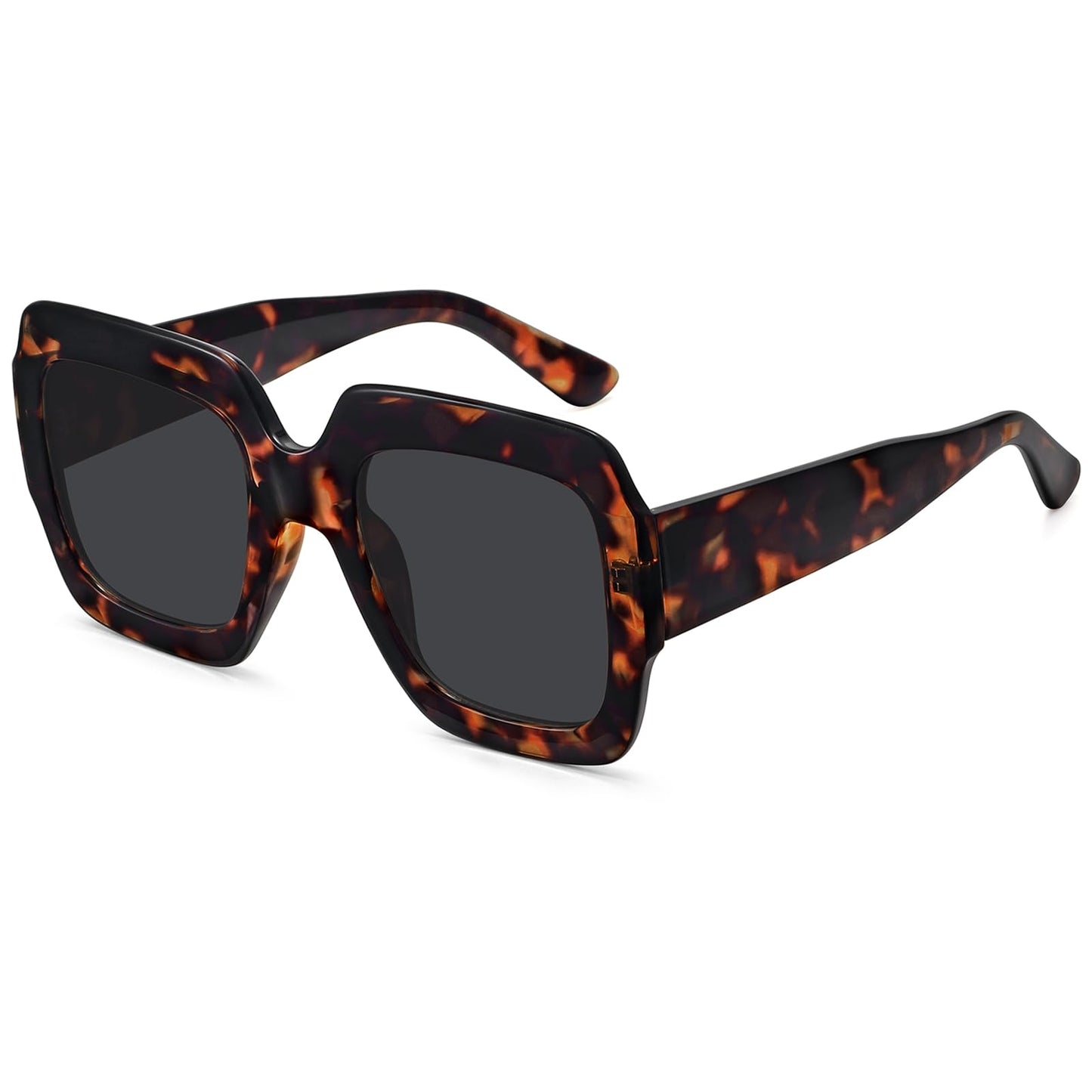 STORYCOAST Luxury Oversized Square Sunglasses for Women - Retro Big Frame Lightweight Shades, UV400 Protection Wide Frame for Vacation, Beach & Party (S0178)
