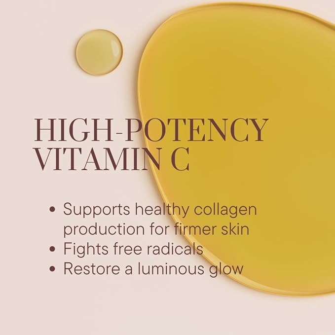 Skinkure High Potency Vitamin C Serum | Anti Aging Facial Serum with Vitamin C | Supports Collagen, Reduces Dark Spots & Fine Lines | Clean, Fragrance-Free & Cruelty Free Formula | 1.7 Fl Oz