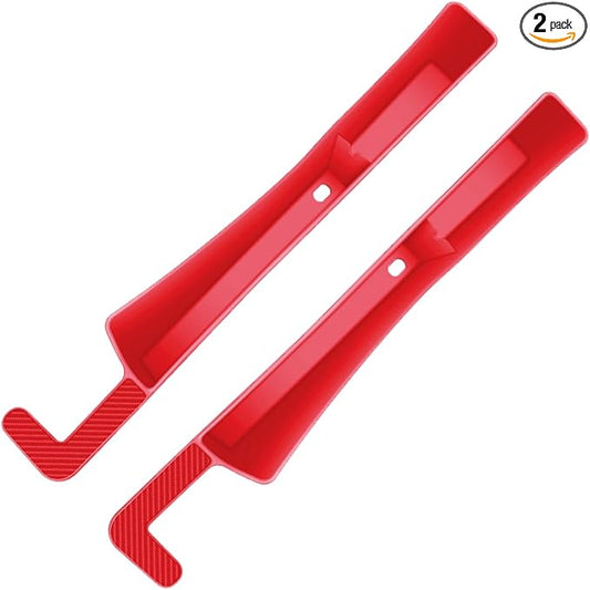 2PCS Car Seat Gap Filler, Automotive Seat Organizer Fill The Gap Between Seat and Console, Universal Car Storage Box Inserts Fill The Gap Between Seat &Console for Coins Wallets Keys (Red)