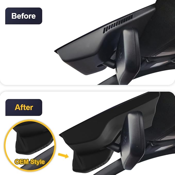 Fitcamx Dual 2160P+Rear 1080P Dash Cam Adapts for Genesis G70 2019-2026 (Part No#G9000), Integrated OEM Look, Dual HD Video, WiFi & APP, Loop Recording, Gravity Sensor, Easy to Use, 128GB Card