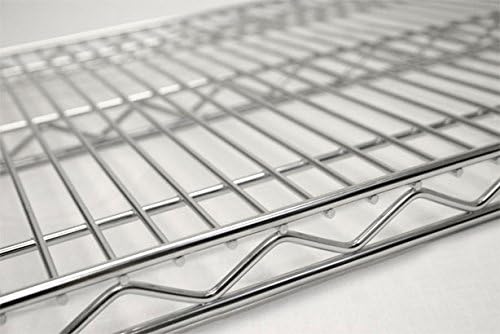 Omega 18" Deep x 48" Wide x 86" High 3 Tier Chrome Starter Shelving Unit