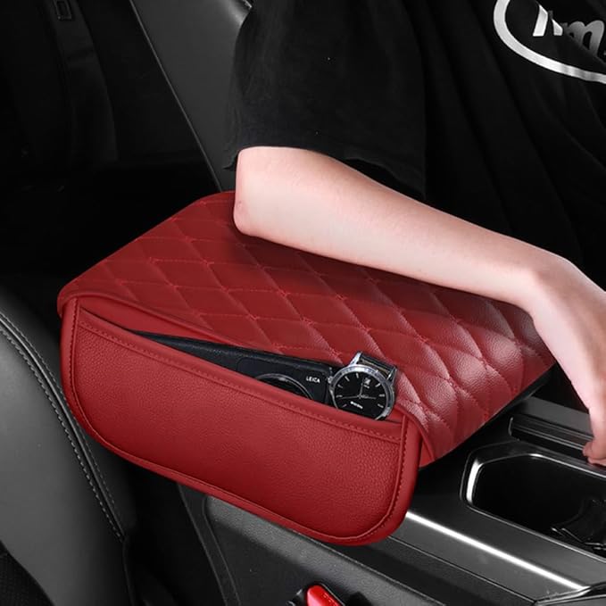 Universal Car Armrest Pad for Lexus GX J150 J120 GX 460 400 GX OR Leather Armrest Box Center Console Cover Pad Waterproof Arm Rest Protector Decor Accessories,Grey01