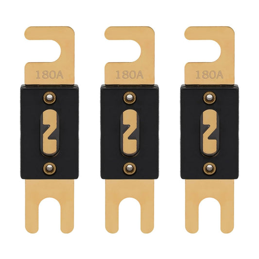 180A ANL Fuse 180 Amp Inline Blade Fuses 32V for Car Audio Inverter Automotive Stereo (Pack of 3 pcs)