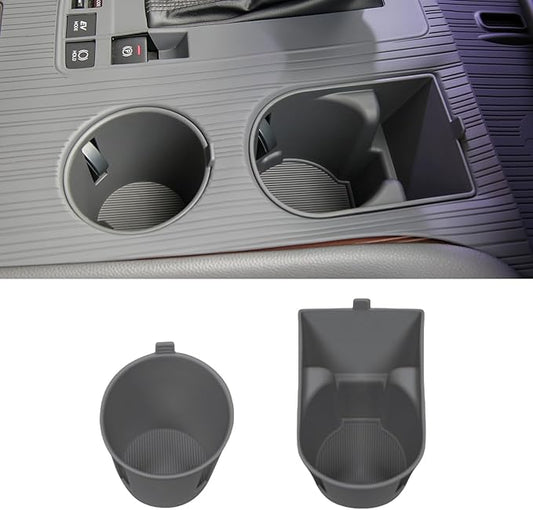 2PCS Center Console Cup Holder for Toyota Sienna 2021-2025 Cup Holder Relaxed Grip Drink Organizer Sienna Interior Accessories(Gray)