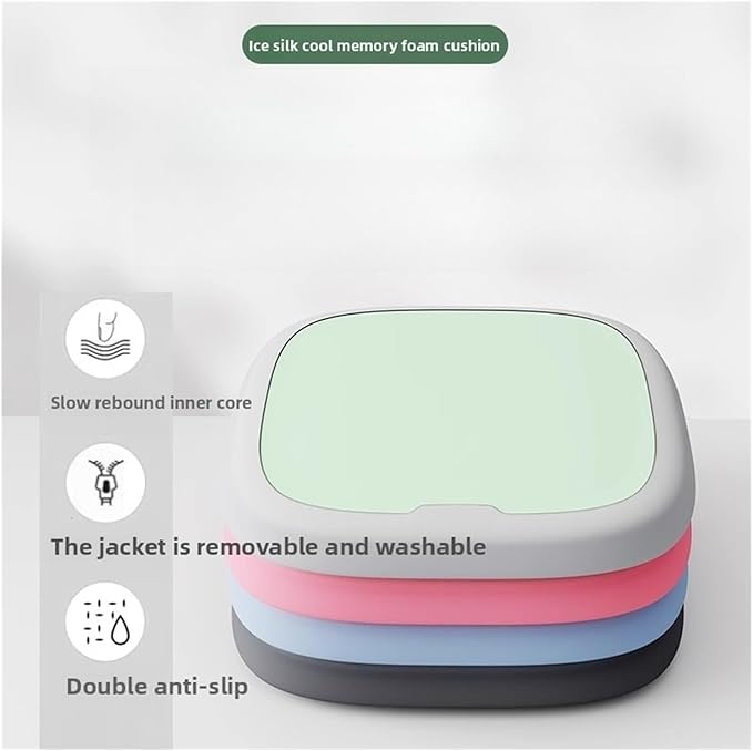 Memory Foam Car Seat Cushions with Lumbar Support - Cool and Breathable Comfort for Car and Office Seats(B,40x40cm)