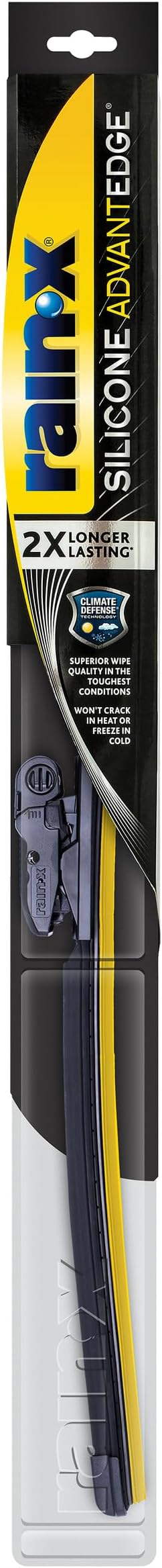 Rain-X Silicone AdvantEdge Wiper Blade 14" Windshield Wiper Blades Replacement, All-Weather Performance Lasts 2X Longer, Premium Beam, Installock Adapter for Easy Fit (Pack of 1)