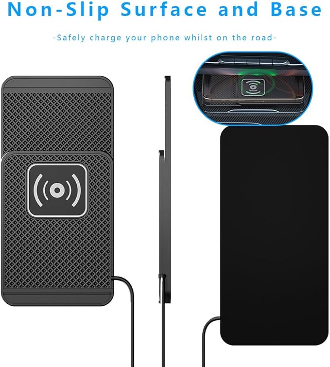 Wireless Charging Pad for Car for Chevrolet Trax 2015-2022 2024-2026, Non-Slip Type C/USB 20W Fast Phone Charging Pad DIY Trim-to-Fit No Interior Damage,A&USB