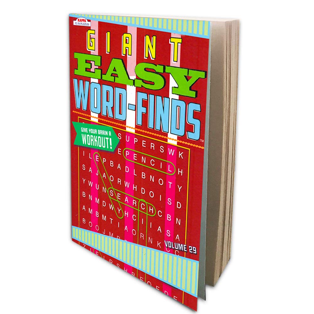 Word Find Puzzle Books for Adults Seniors - Set of 4 Jumbo Word Search Books with Large Print (Over 380 Pages Total with Bookmark)