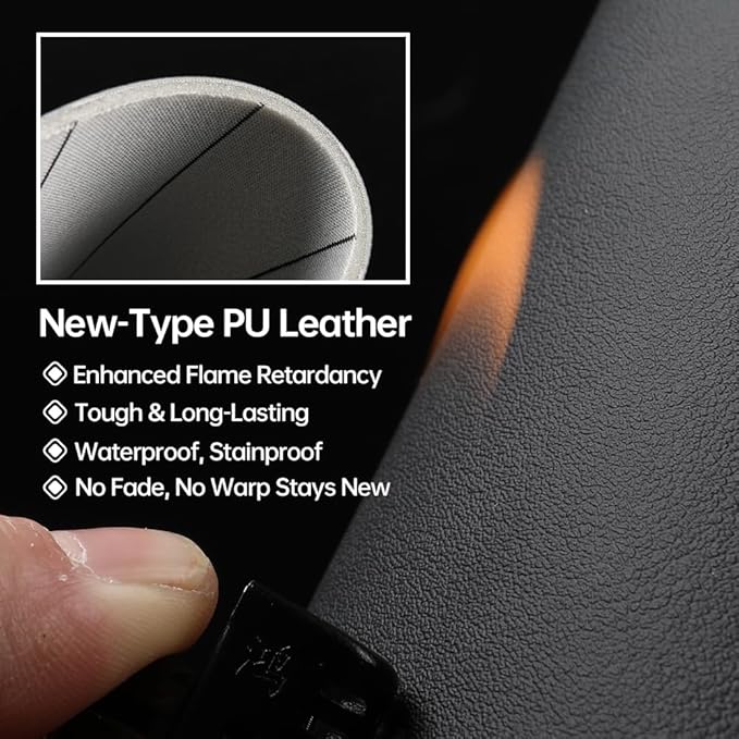 2Pack Leather Car Seat Gap Filler – Anti-Drop Console Organizer, Scratch-Resistant Waterproof Easy to Clean, Fits 90% Vehicles Without Blocking Seat Movement