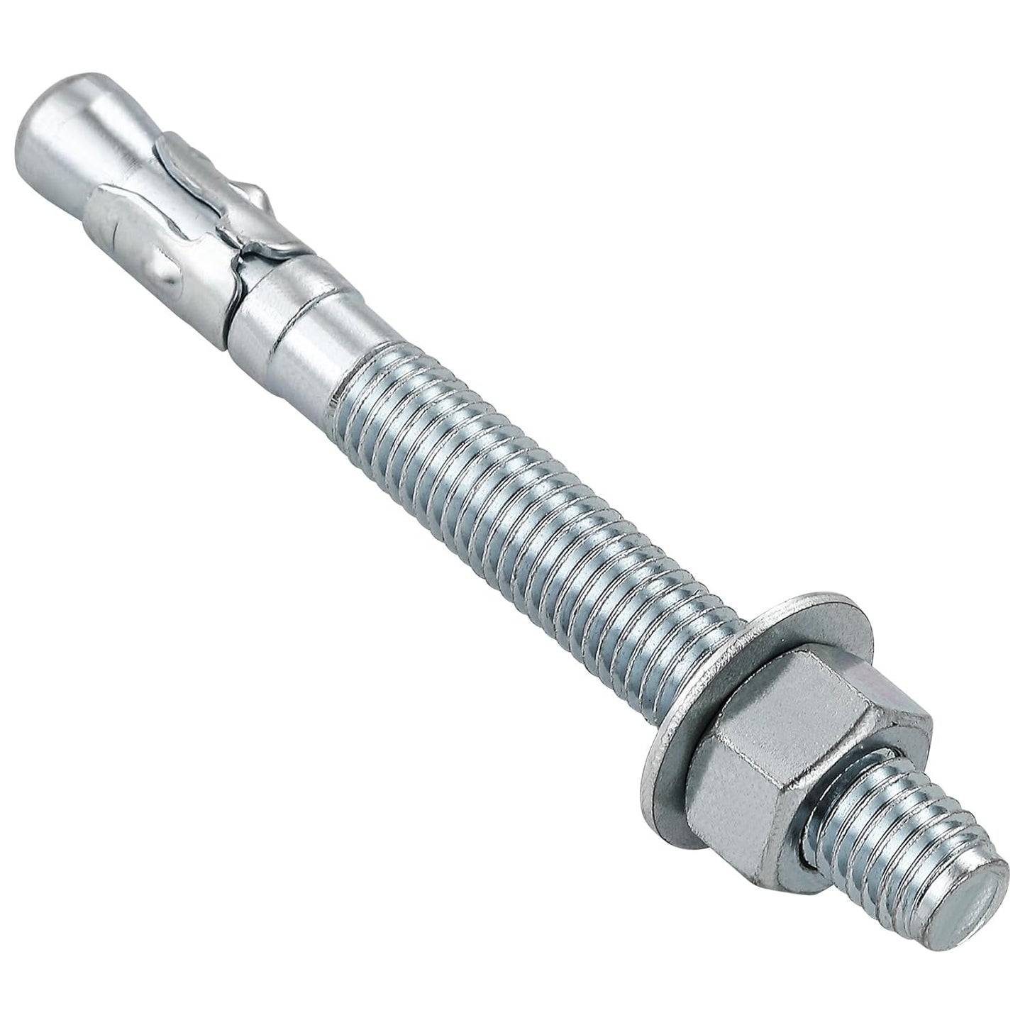 3/8x4" 30Pcs Inch Standard Fasteners for Heavy-Duty Zinc Wedge Anchors for Cement and Concrete