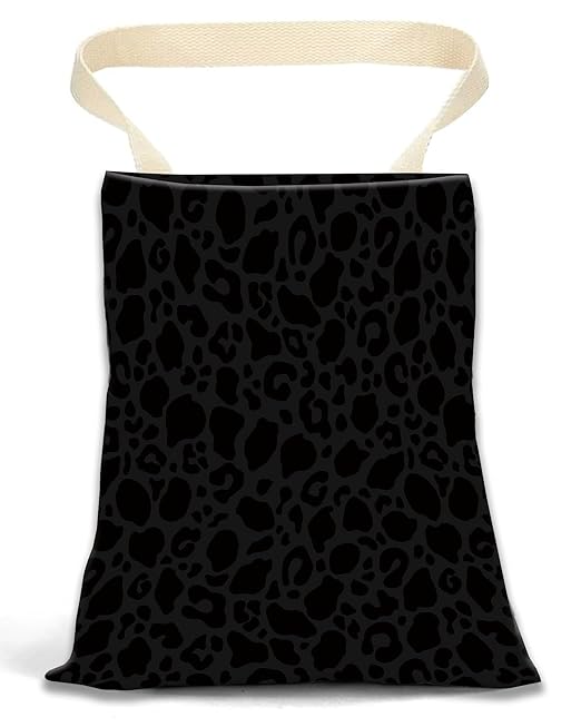 Car Garbage Can, Car Trash Bag, Car Garbage Bag, Hanging Car Trash Can for Car Accessories, Vehicle, Travelling, Camping, Cute Car Back Seat Organizer, Luxury Black Leopard