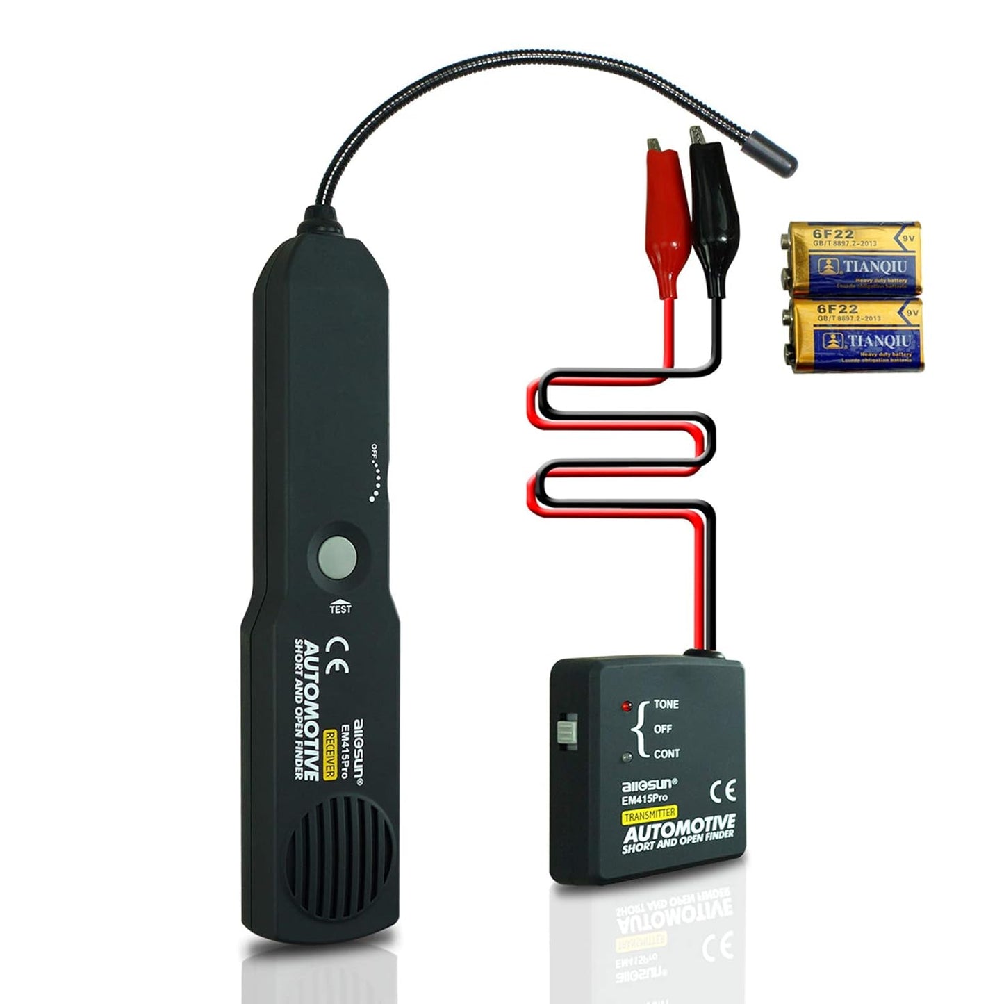 allsun em415Pro Cable Tracker Electrical, Auto Circuit Tester,Short Open Finder Wire Breaker Locator,Broken Wire Detector Tool,Cable Fault Probe, DC 6-42V